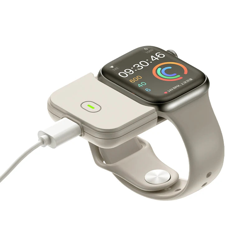 מטען אלחוטי נייד 1200mAh ל-Apple Watch Ultra 2 וסדרת iWatch 10/9/8