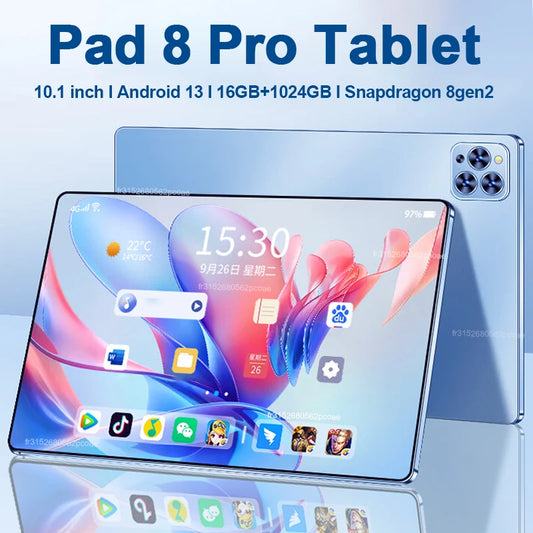 טאבלט Original Pad 8 Pro 10.1 אינץ’ אנדרואיד 13, סנאפדרגון 8gen2, 16GB+1024GB, 5G, WIFI, מסך HD